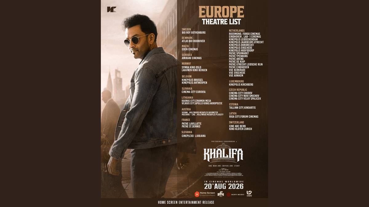 Khalifa: Europe Gets Ready as the Sun Is About to Rise, Theatres on August 20