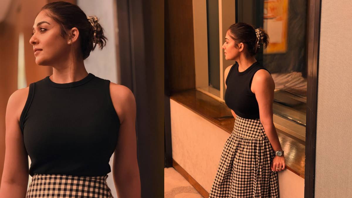 Nayanthara Turns Heads in Black Top and Checked Skirt, Latest Stylish Photos Go Viral