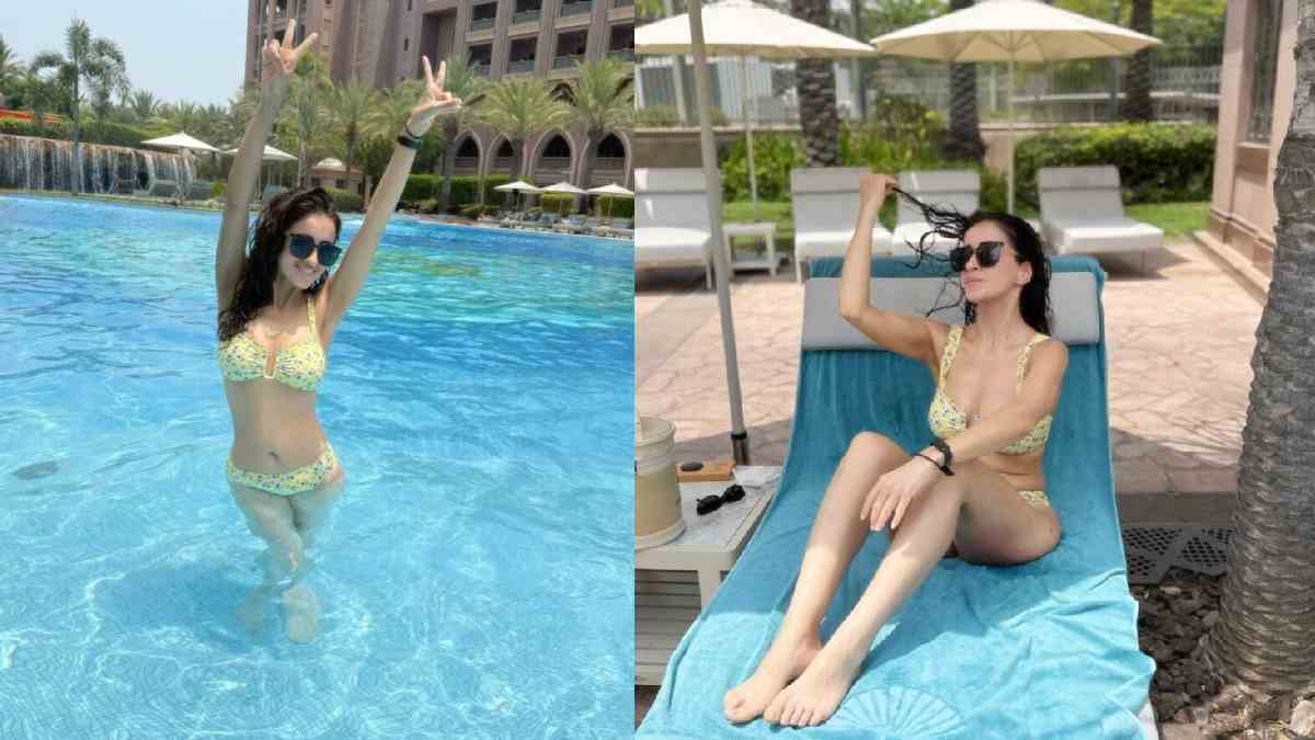 'Manmadhudu' Actress Anshu Ambani Stuns in Poolside Photos from Abu Dhabi, Fans Praise Her Timeless Glamour