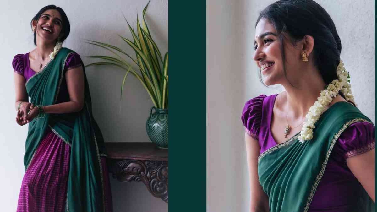 Mamitha Baiju Stuns in Traditional Langa Voni Look