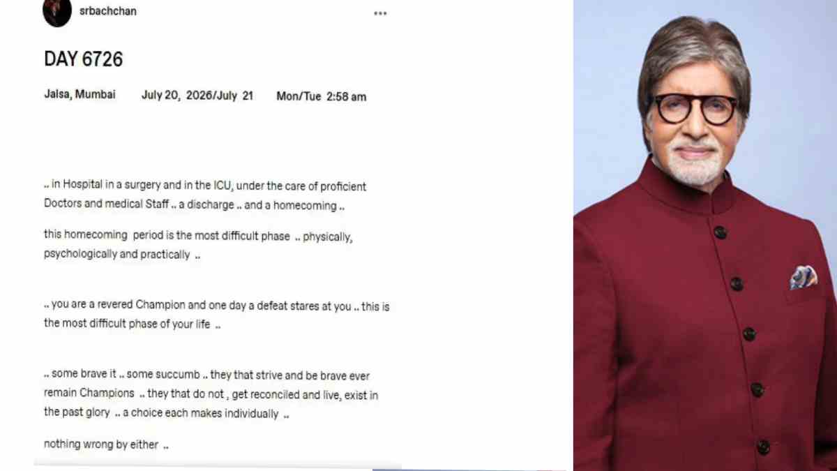 Amitabh Bachchan Reveals ICU Stay After Surgery, Leaves Fans Concerned About His Health