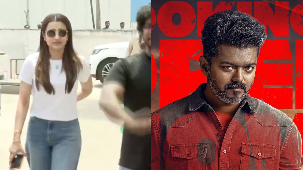 Trisha Krishnan Watches Vijay's Jana Nayagan at Rohini Theatre in Chennai, Fans Cheer Her Exit