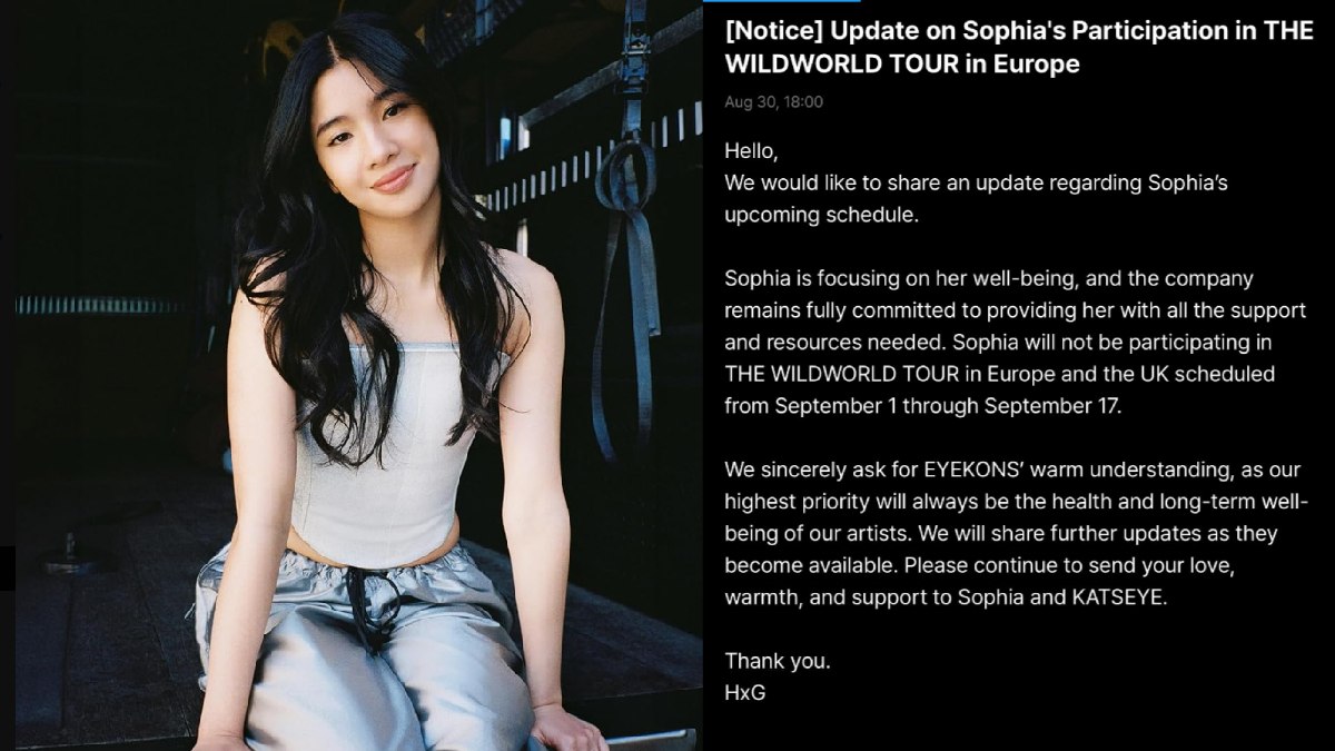 KATSEYE’s Sophia Laforteza to Miss UK and Europe Tour Dates as HYBE x Geffen Confirms Break