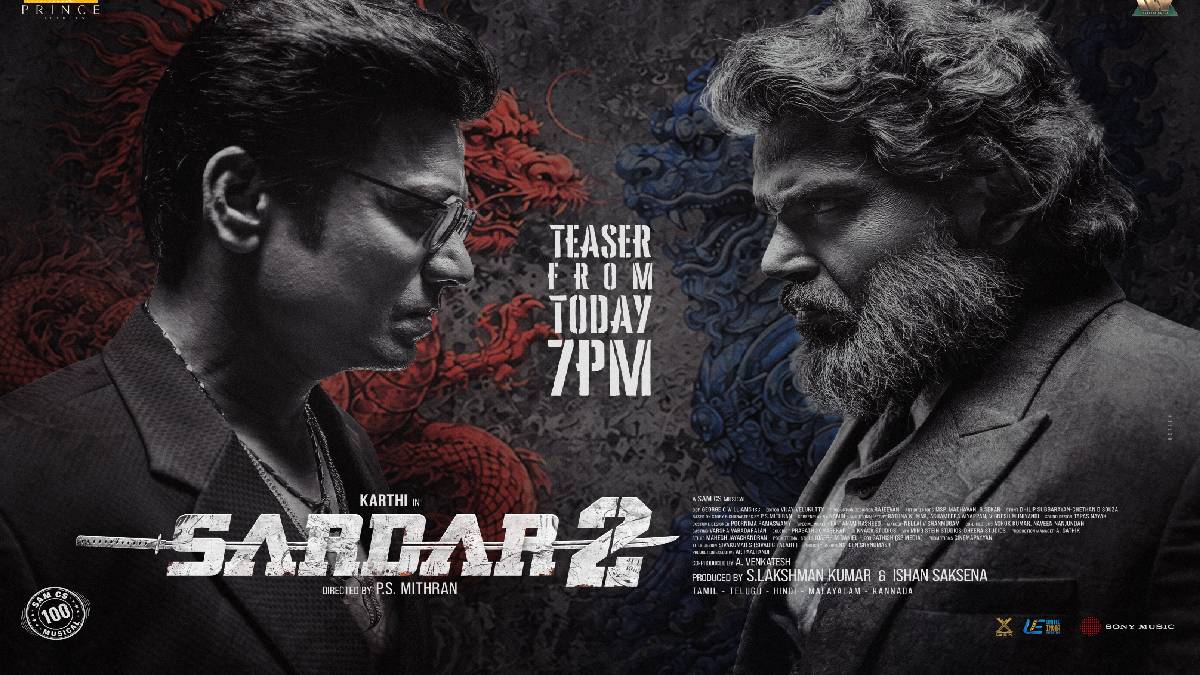 Karthi and SJ Suryah Take Centre Stage in New ‘Sardar 2’ Poster Ahead of Teaser Launch