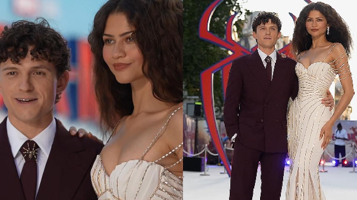 Zendaya and Tom Holland at Spider-Man London premiere