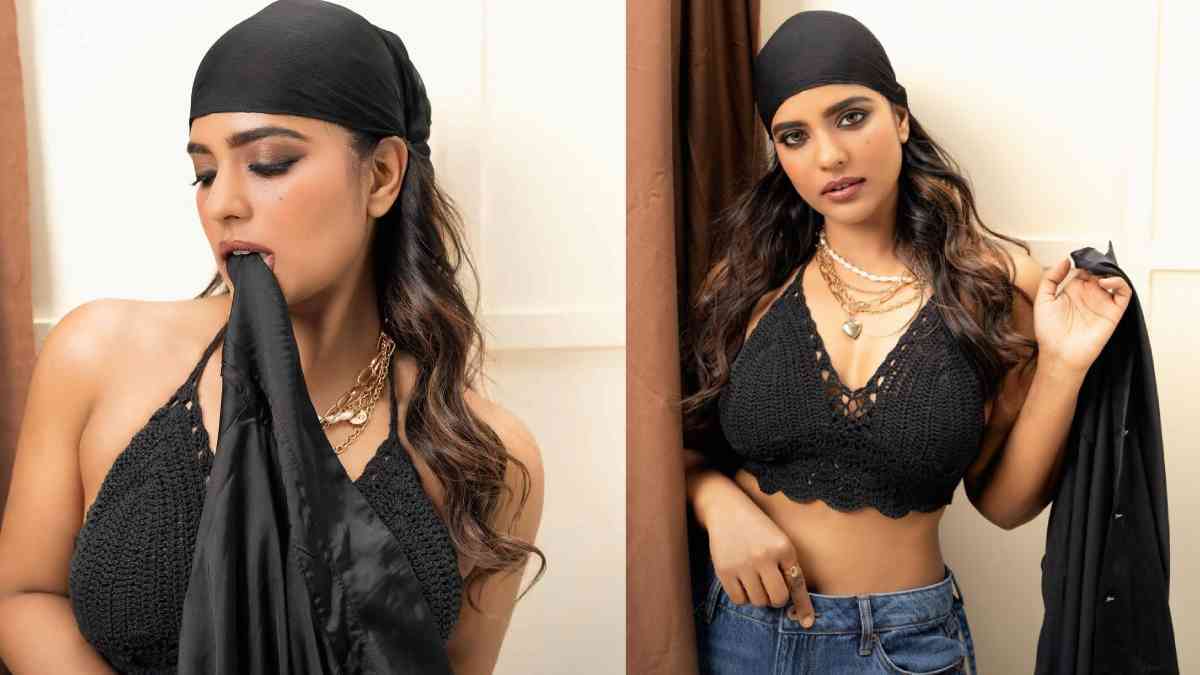 Aishwarya Rajesh Stuns In Edgy Street Style With Black Crochet Top And Denim