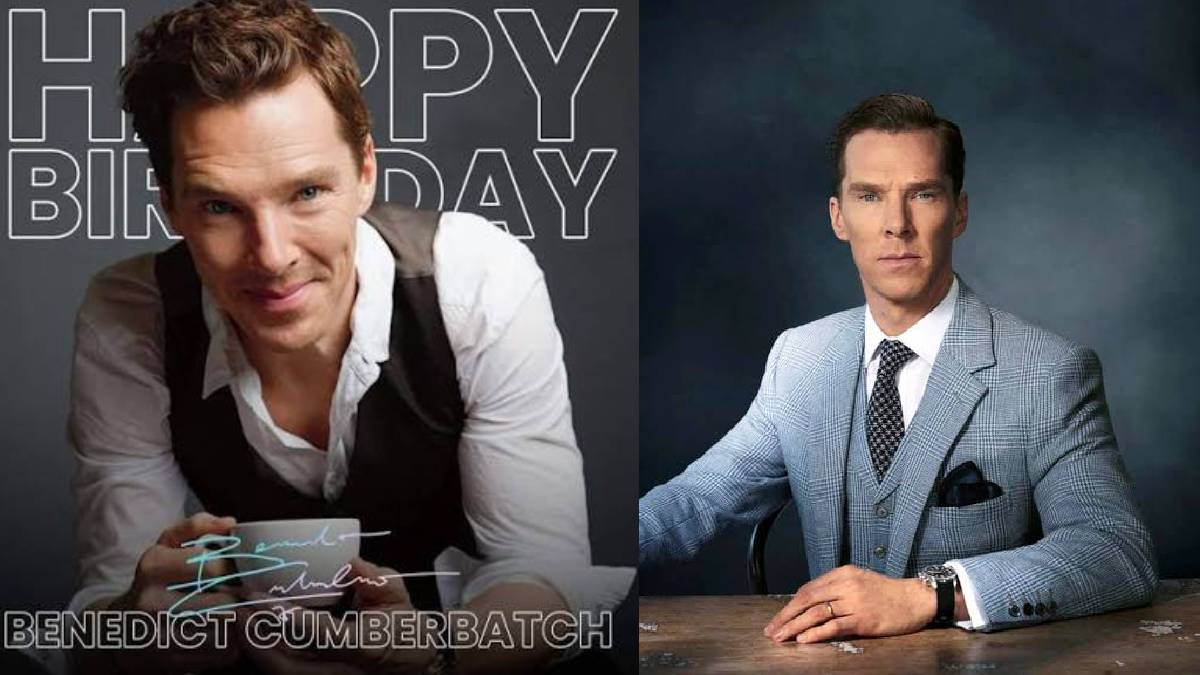 Benedict Cumberbatch featuring the Hollywood actor in two stylish portraits