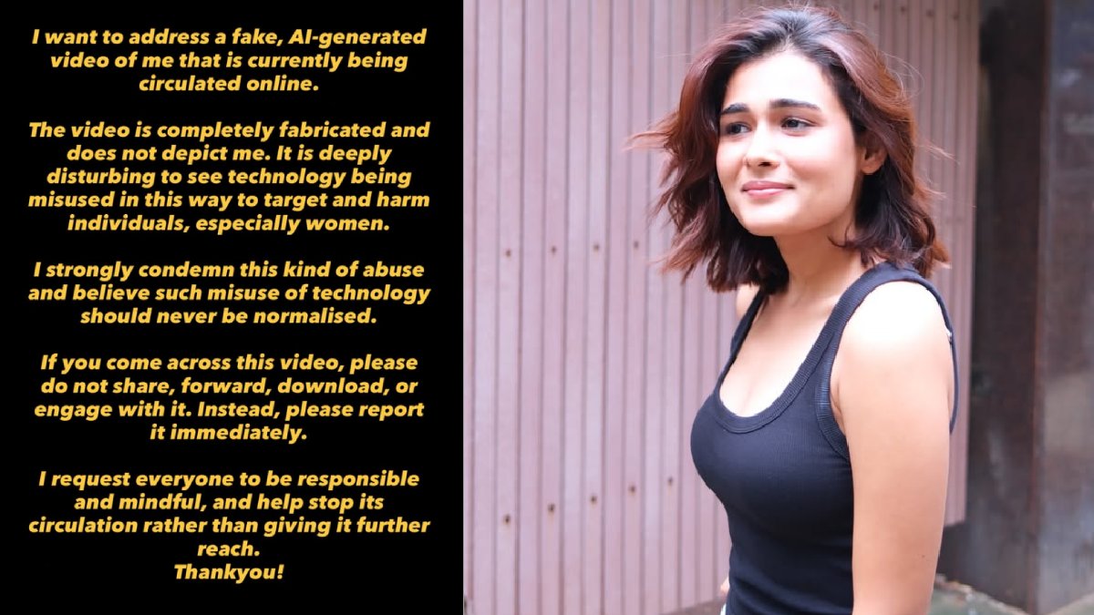 Shalini Pandey Reacts To Fake AI Video, Calls Misuse Of Technology Disturbing