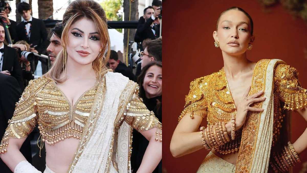 Urvashi Rautela’s Cannes 2026 saree look compared