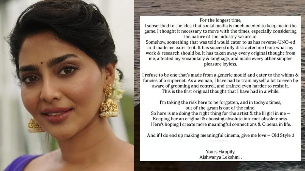 Aishwarya Lekshmi Quits Social Media, Says ‘Not Even ₹100 Crore Can Bring Me Back’