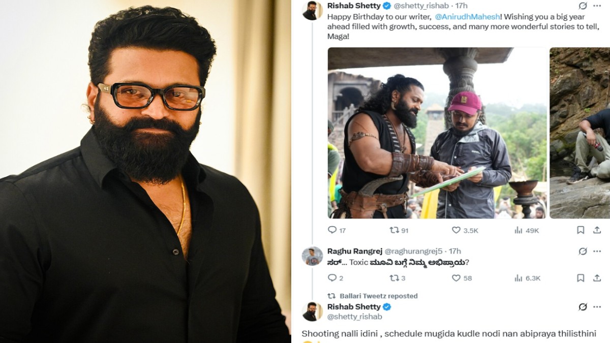 Rishab Shetty Responds to Fan Asking About Yash’s Toxic: “I’m Currently Shooting, Will Watch It After Wrap”